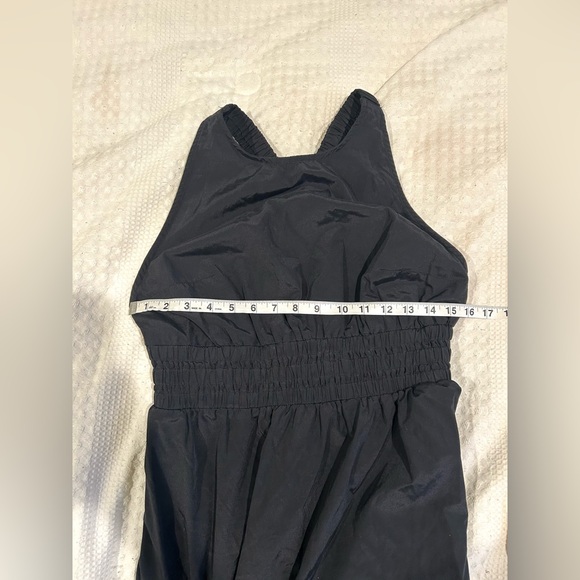 Black Maxi Dress Size M Sleeveless Casual Summer Dress With Pockets Minimalist - Picture 7 of 9